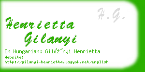 henrietta gilanyi business card